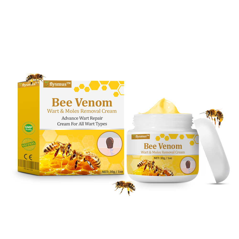 👨⚕️flysmus™ Cura Forte al veleno d'ape, Tratta verruche, escrescenze, infezioni e cicatrici, Leviga la pelle irregolare, Certificato dalla Società Italiana di Dermatologia (SIDeMaST) 🌟