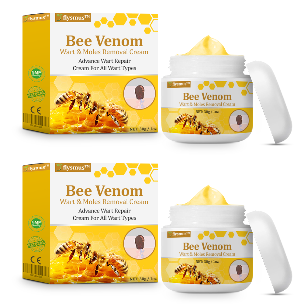 👨⚕️flysmus™ Cura Forte al veleno d'ape, Tratta verruche, escrescenze, infezioni e cicatrici, Leviga la pelle irregolare, Certificato dalla Società Italiana di Dermatologia (SIDeMaST) 🌟