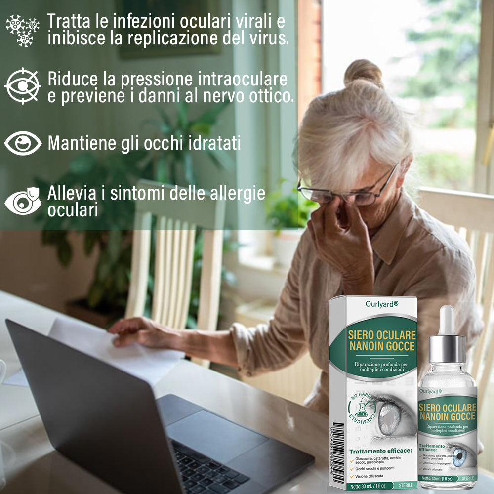 ✅ Ourlyard® Nano Siero per Gocce Oculari 👩⚕️Adatto per presbiopia, sindrome dell’occhio secco, glaucoma e cataratta