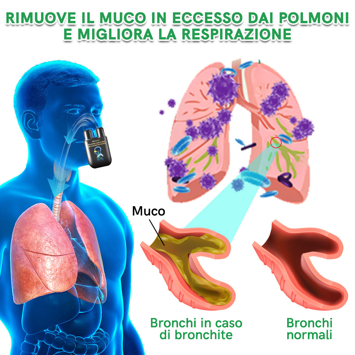 ✅Negozio Ufficiale: Ourlyard™ Inalatore a Base di Erbe per la Pulizia dei Polmoni