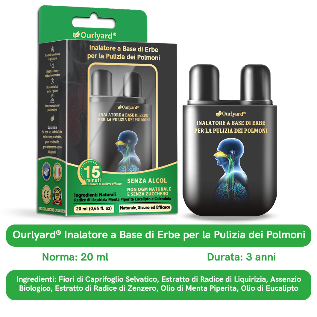 ✅Negozio Ufficiale: Ourlyard™ Inalatore a Base di Erbe per la Pulizia dei Polmoni