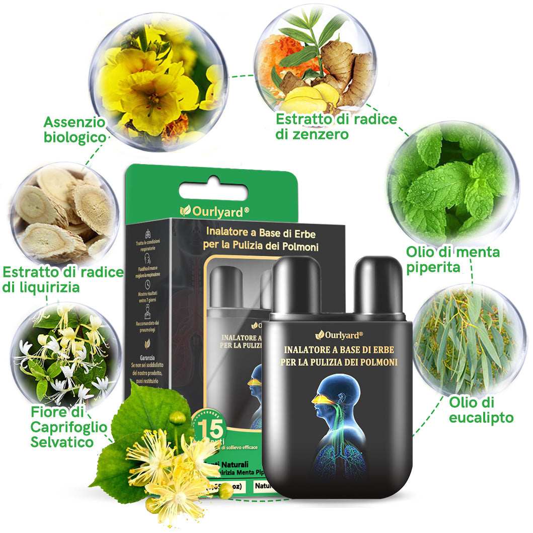 ✅Negozio Ufficiale: Ourlyard™ Inalatore a Base di Erbe per la Pulizia dei Polmoni