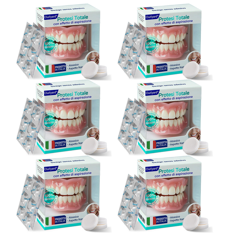 🦷6 Set🦷 + 36 Compresse per la Pulizia delle Protesi