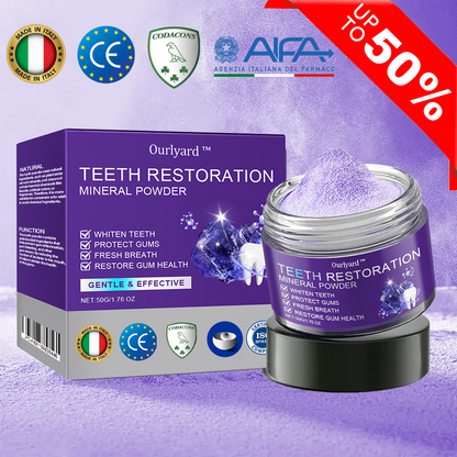 ✅👨🏻‍⚕️Negozio ufficiale | Ourlyard® Polvere minerale per la salute dei denti👨🏻‍⚕️Ottieni la certificazione Ottenuto la certificazione dell'Agenzia Italiana del Farmaco (AIFA)