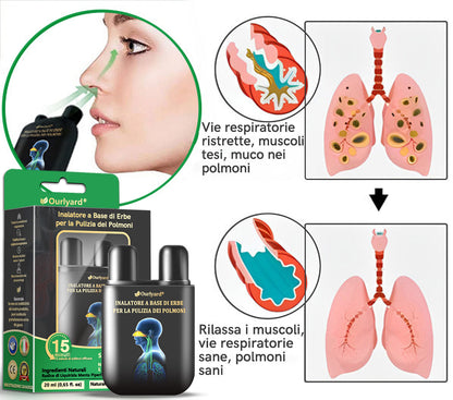 ✅Negozio Ufficiale: Ourlyard™ Inalatore a Base di Erbe per la Pulizia dei Polmoni